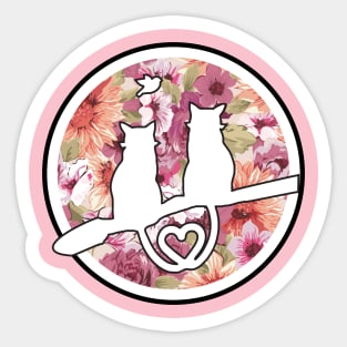 Cats Birdwatching Sticker